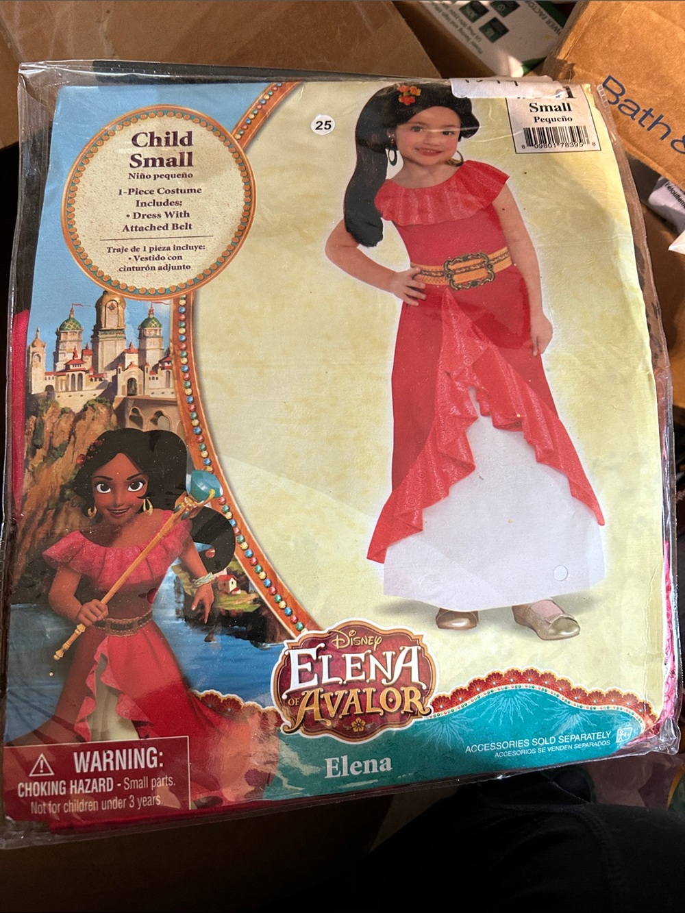 Disney Elena of Avalor Red and White Girls' Costume Dress